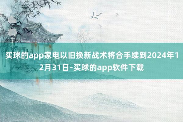 买球的app家电以旧换新战术将合手续到2024年12月31日-买球的app软件下载