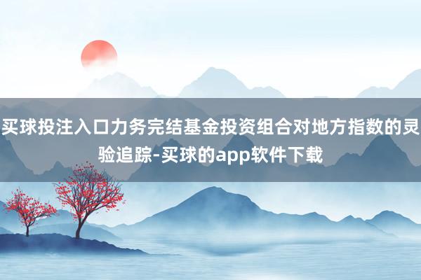 买球投注入口力务完结基金投资组合对地方指数的灵验追踪-买球的app软件下载