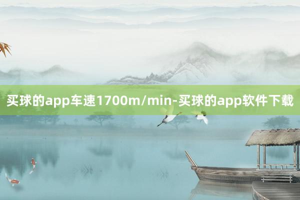 买球的app车速1700m/min-买球的app软件下载