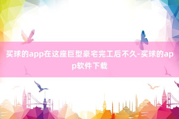 买球的app在这座巨型豪宅完工后不久-买球的app软件下载