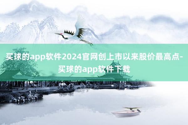 买球的app软件2024官网创上市以来股价最高点-买球的app软件下载