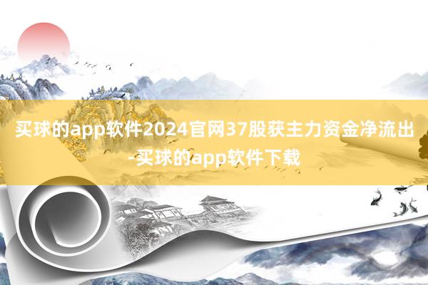 买球的app软件2024官网37股获主力资金净流出-买球的app软件下载